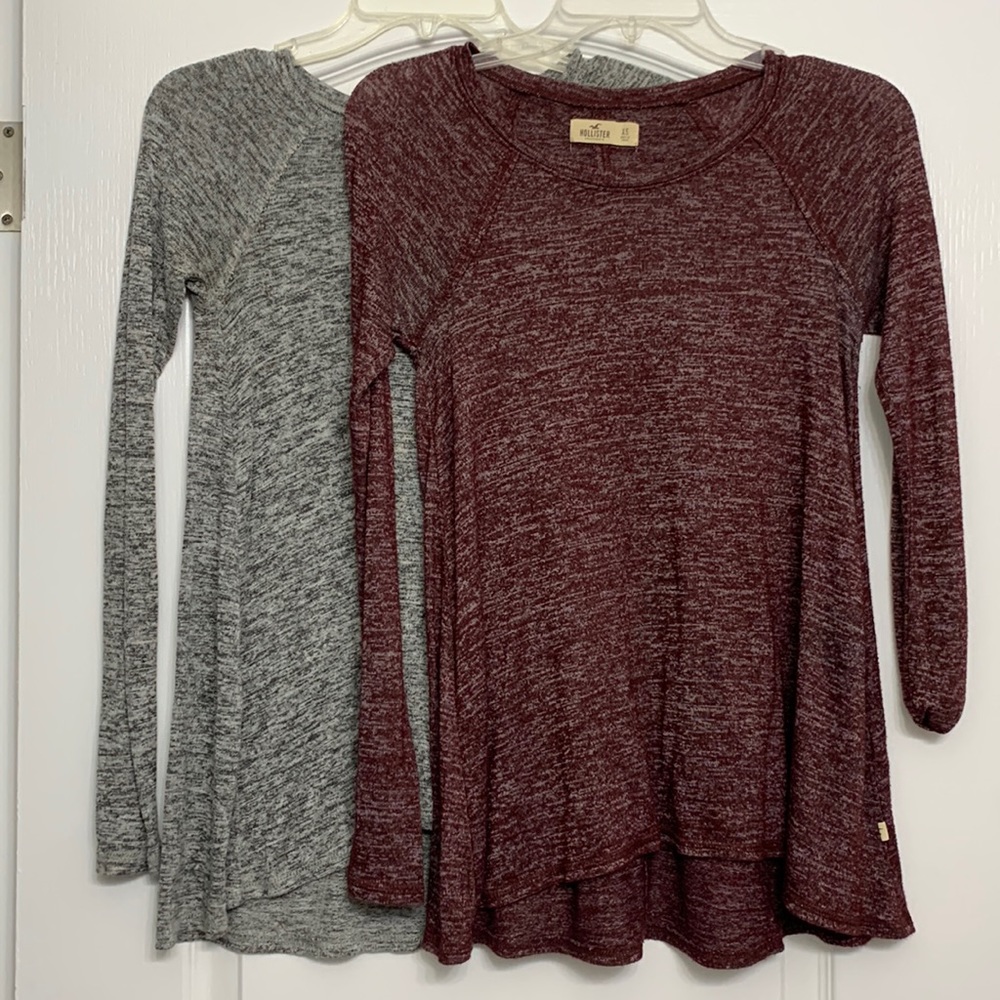 Lot of 2 long sleeve Hollister shirts XS